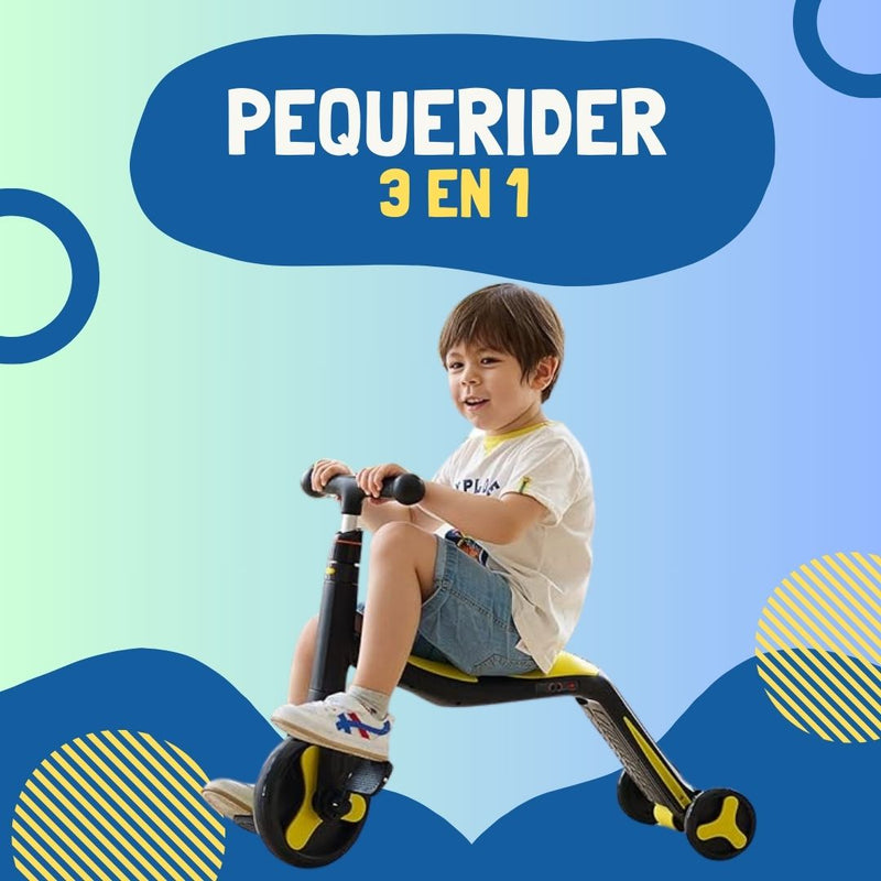 PequeRider 3 en 1 - Scooter, triciclo y bici de equilibrio **SÚPER PROMO NAVIDEÑA**