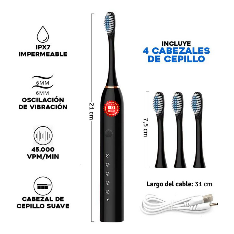 Cepillo Eléctrico Sonico SonrisaPro: Tu Aliado en la Limpieza Dental Eficaz y Rápida