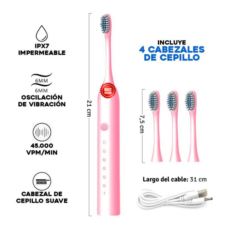 Cepillo Eléctrico Sonico SonrisaPro: Tu Aliado en la Limpieza Dental Eficaz y Rápida