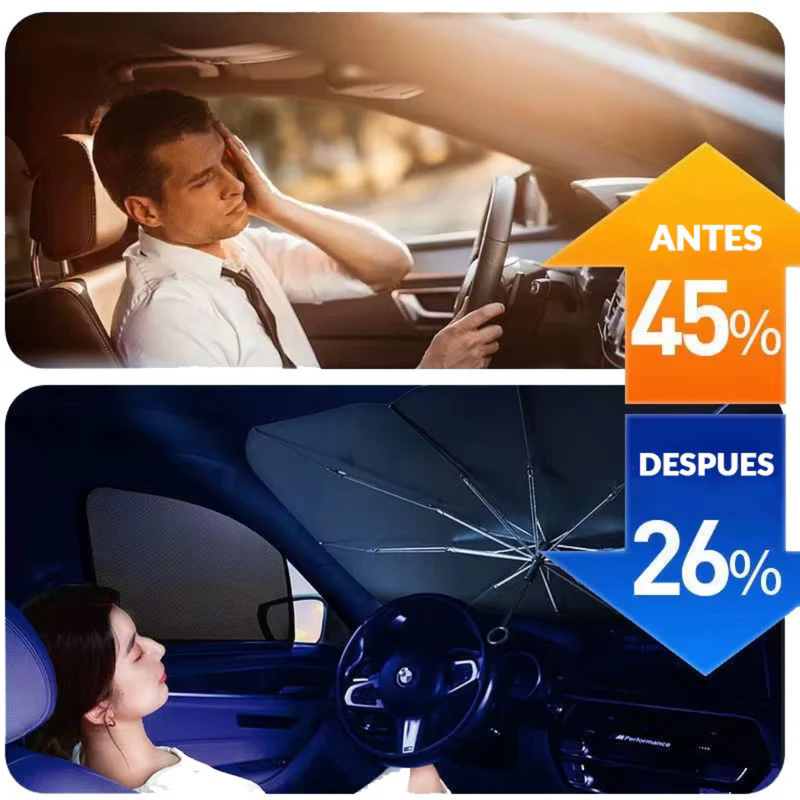 Parasol Plegable Anti-UV - Bloquea el Sol, Refresca tu Auto