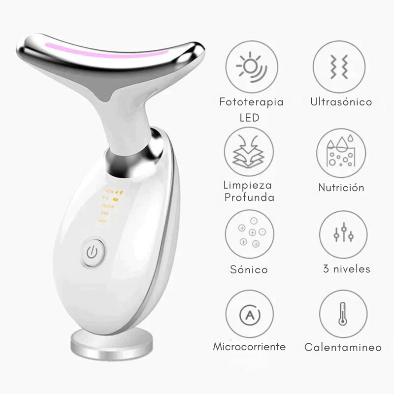 Lumiderm – Masajeador Facial con Terapia LED