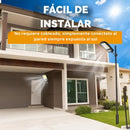 Ecoluz Solar - Lámpara con panel solar, detector de movimiento y control a distancia