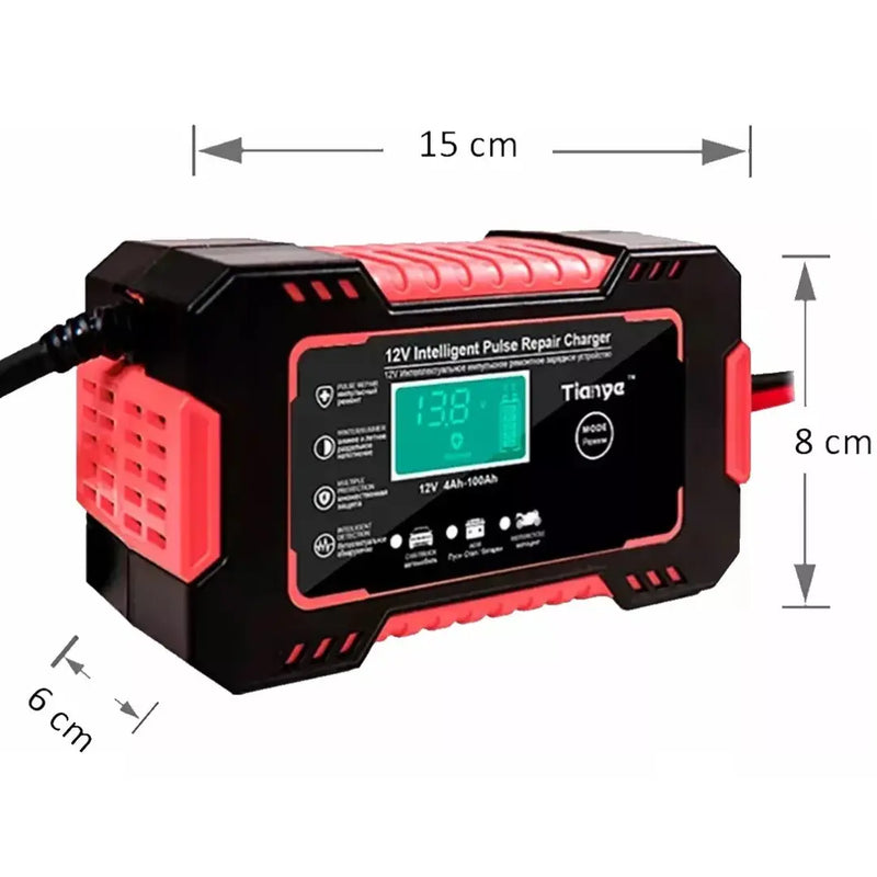 Cargador de Batería PowerCharge 12V – Carga Autos, Motos y mucho más!