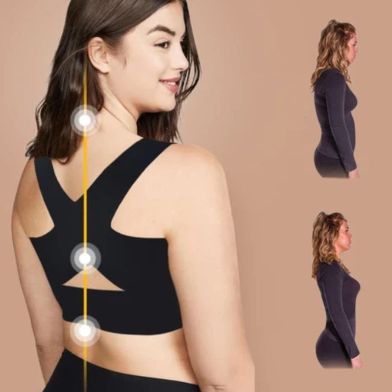 Brasier Comfort Push Up 2 en 1: Corrector de Postura y Top Deportivo