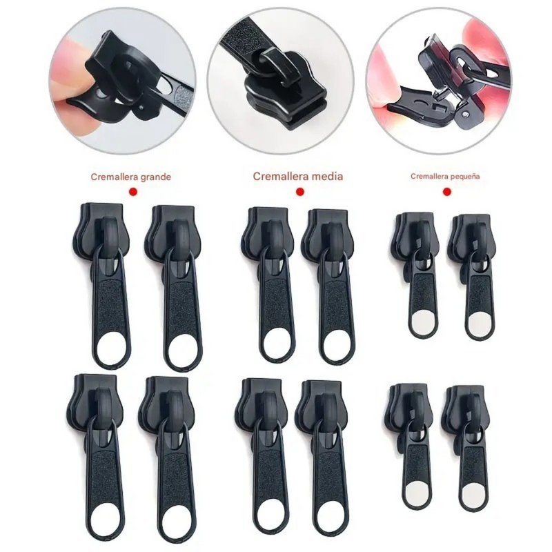 🌟 Instant Zipper - Kit Reparación de Cremalleras Universal – Set 6x 🌟
