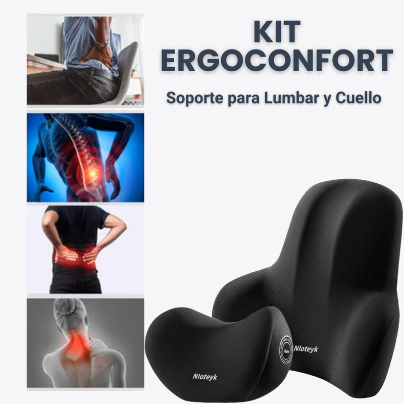 Kit ErgoConfort - Soporte para Lumbar y Cuello