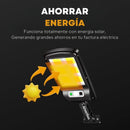 Ecoluz Solar - Lámpara con panel solar, detector de movimiento y control a distancia