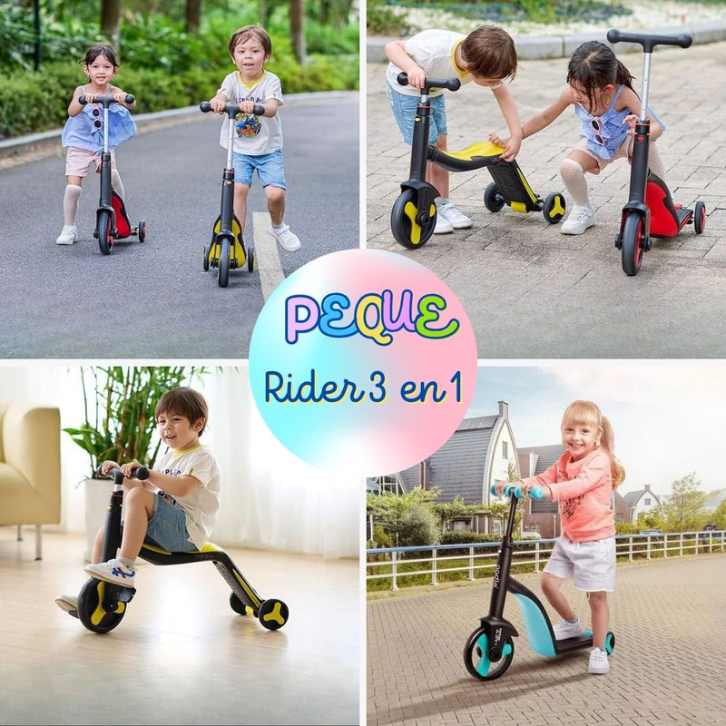 PequeRider 3 en 1 - Scooter, triciclo y bici de equilibrio **SÚPER PROMO NAVIDEÑA**